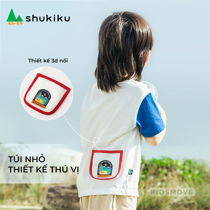 Áo thun ngắn tay cho bé Shukiku Nhật Bản
