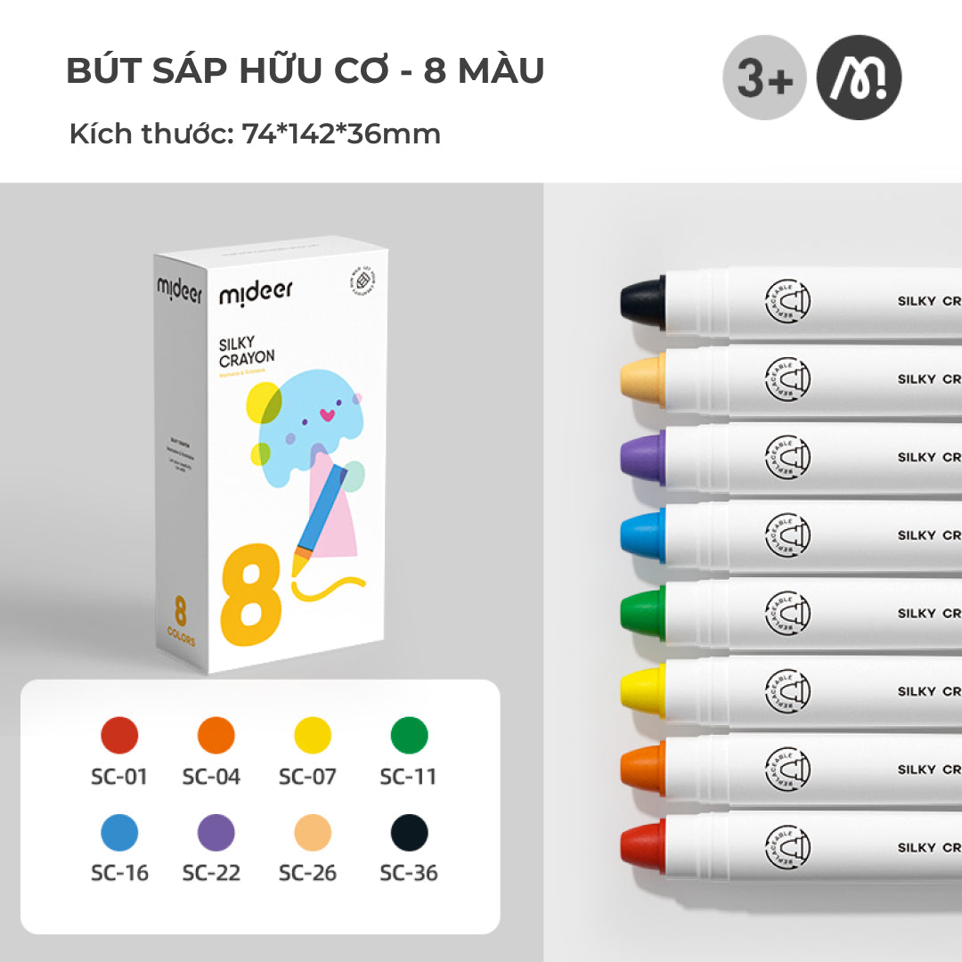 Bút sáp lụa hữu cơ Mideer Silky Crayon – Kidsmove - Thế giới đồ trẻ em ...
