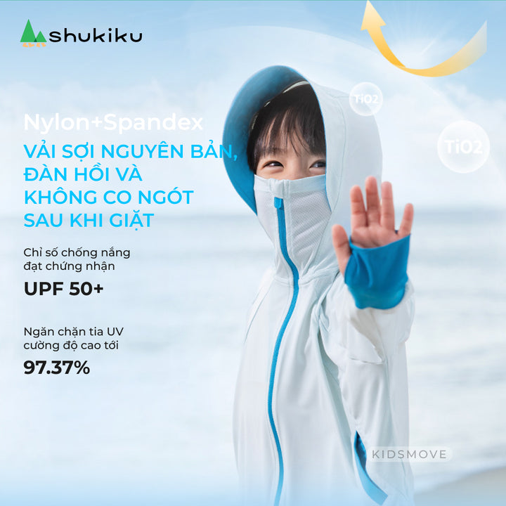 Áo chống nắng trẻ em Nhật Bản Shukiku