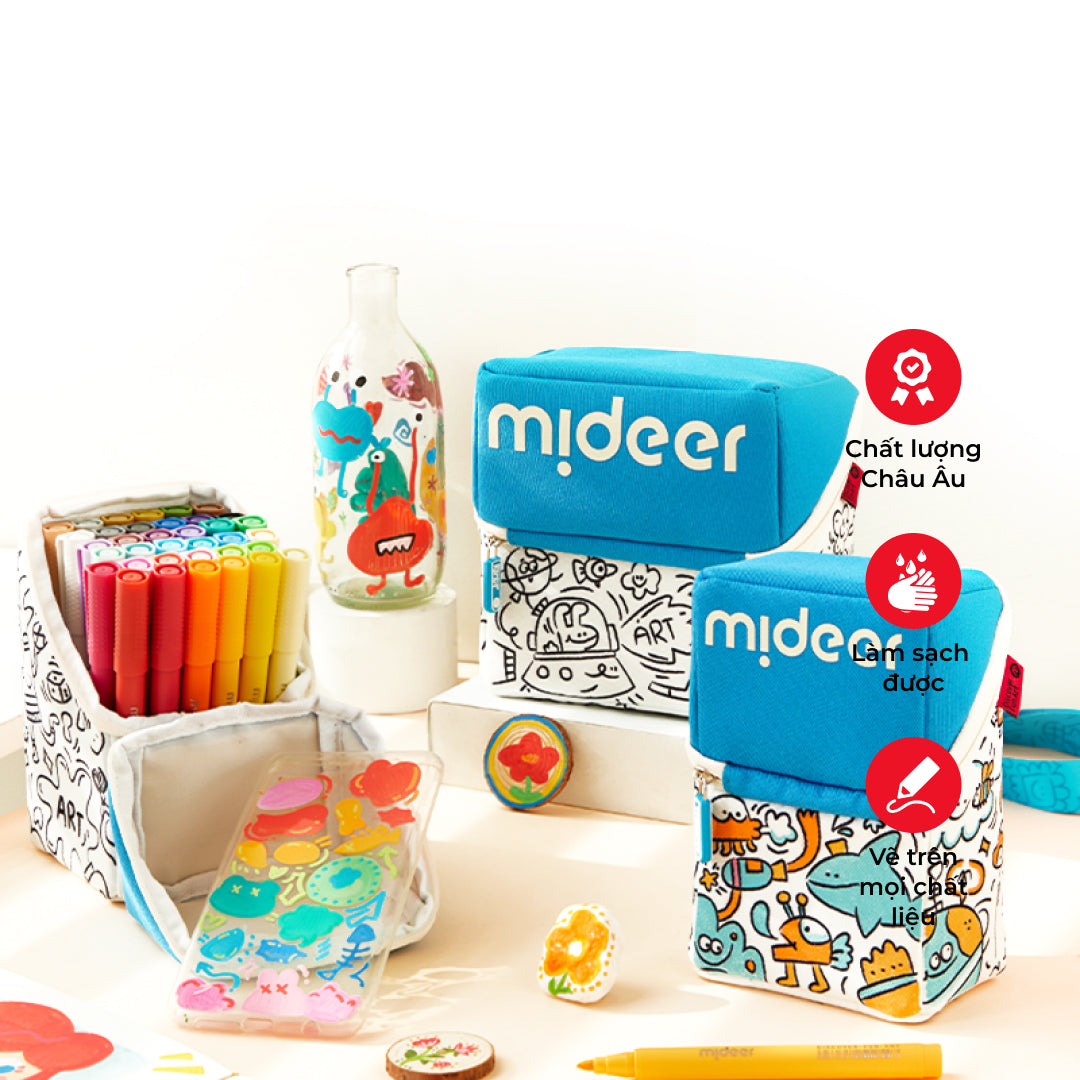 Bút màu acrylic kèm túi xách Mideer cho bé sáng tạo trên mọi chất liệu ...