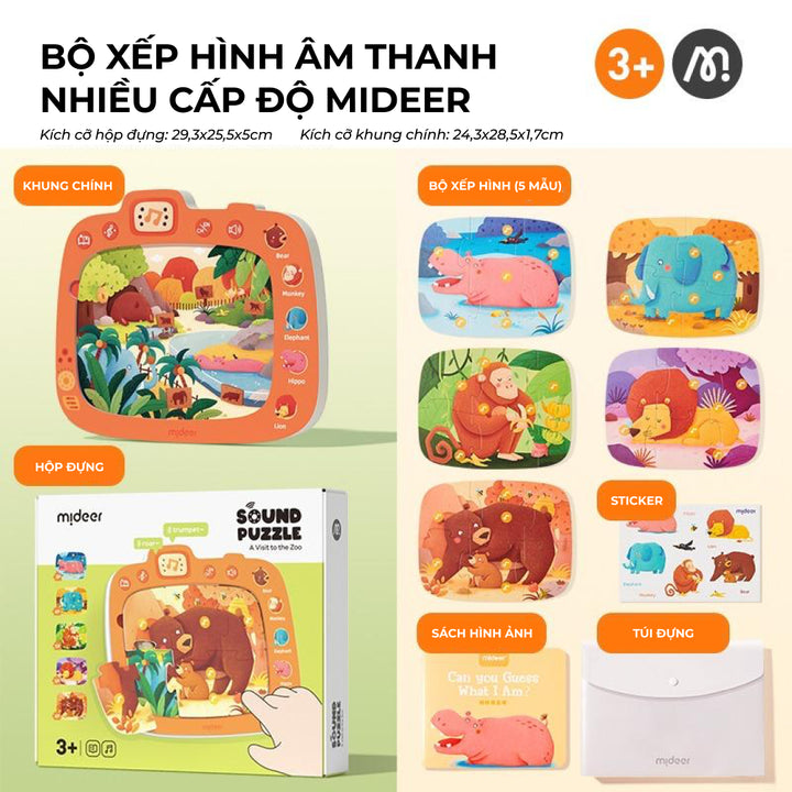 Bộ xếp hình âm thanh cho bé Mideer