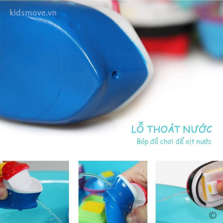 Bộ 9 món du thuyền thả bồn tắm - Kidsmove - Thế giới xe của bé