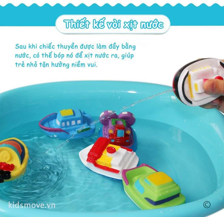 Bộ 9 món du thuyền thả bồn tắm - Kidsmove - Thế giới xe của bé
