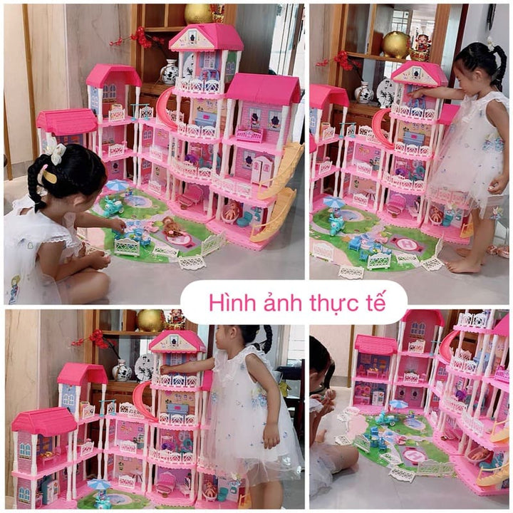 Nhà búp bê cỡ lớn biệt thự Castle Villa - Đồ chơi lắp ráp cho bé gái