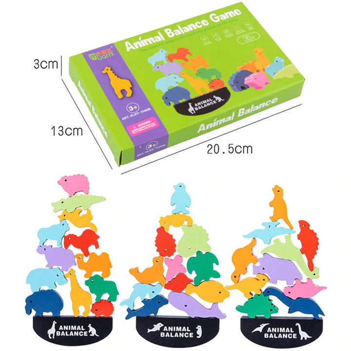 Đồ chơi gỗ tập giữ thăng bằng cho bé - đồ chơi giáo dục montessori Animal Balance