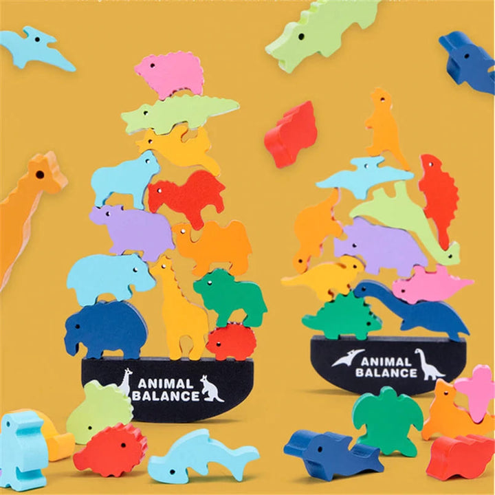 Đồ chơi gỗ tập giữ thăng bằng cho bé - đồ chơi giáo dục montessori Animal Balance