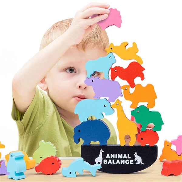 Đồ chơi gỗ tập giữ thăng bằng cho bé - đồ chơi giáo dục montessori Animal Balance