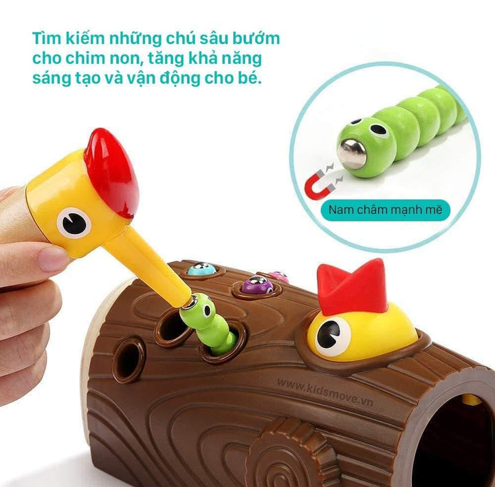 Bộ đồ chơi nam châm Chim gõ kiến bắt sâu TOPBRIGHT - Kidsmove - Thế giới xe của bé