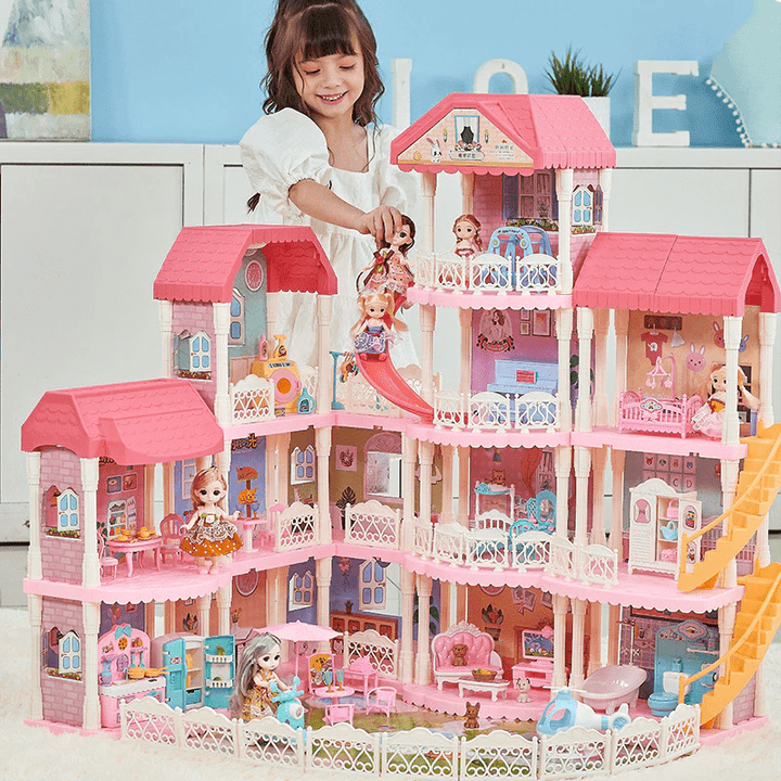 Nhà búp bê cỡ lớn biệt thự Castle Villa - Đồ chơi lắp ráp cho bé gái