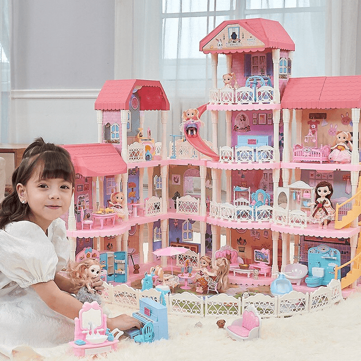 Nhà búp bê cỡ lớn biệt thự Castle Villa - Đồ chơi lắp ráp cho bé gái