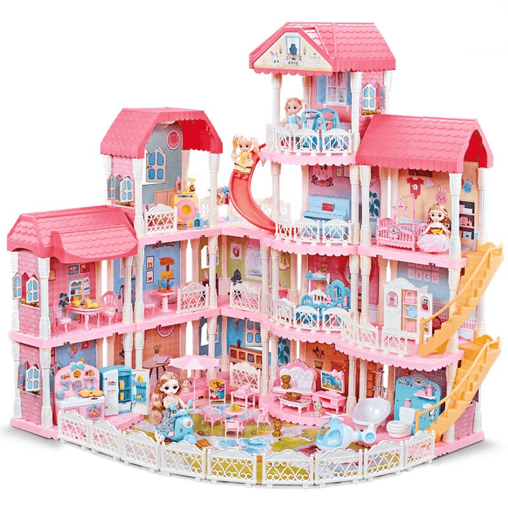 Nhà búp bê cỡ lớn biệt thự Castle Villa - Đồ chơi lắp ráp cho bé gái