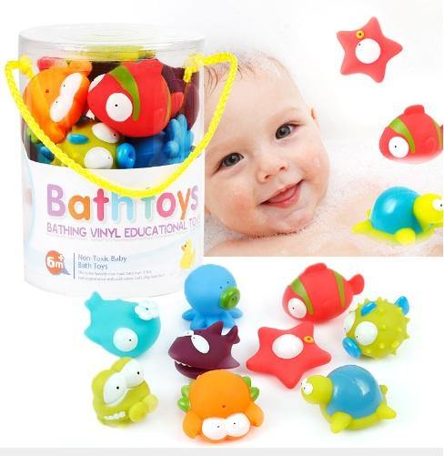 Bộ 9 món đồ chơi phòng tắm cho bé - Động vật biển - Kidsmove - Thế giới xe của bé