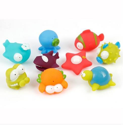 Bộ 9 món đồ chơi phòng tắm cho bé - Động vật biển - Kidsmove - Thế giới xe của bé