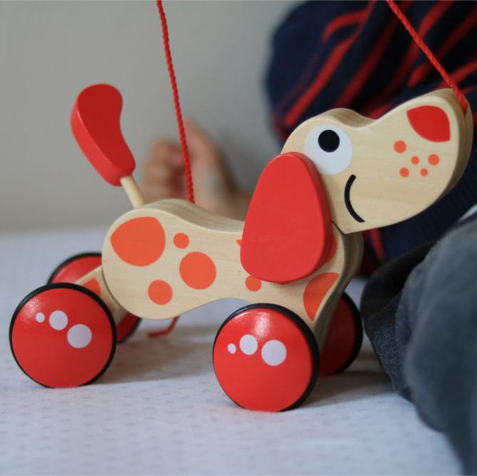 Đồ chơi cá sấu gỗ có dây kéo - đồ chơi chó gỗ có dây kéo- đồ chơi gỗ có dây kéo cho bé