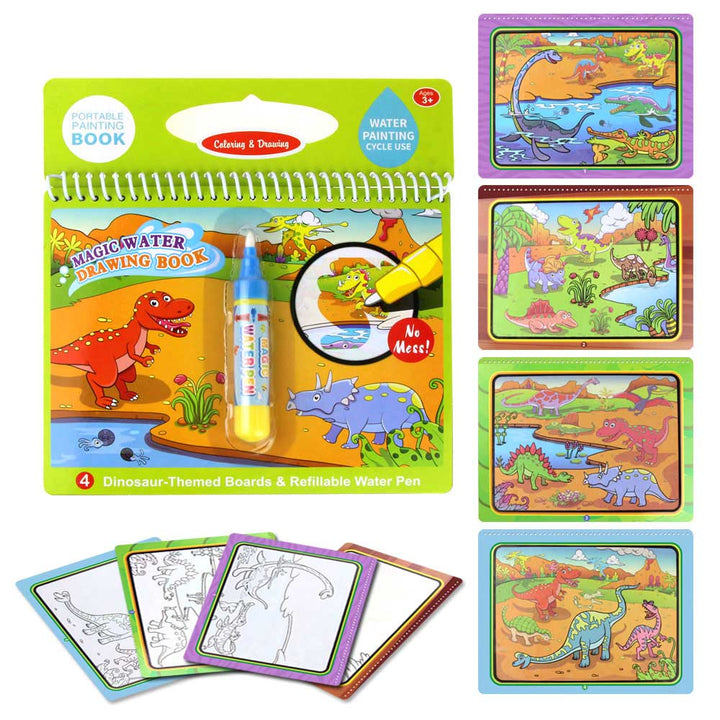 Sách tô màu ma thuật tự xóa nhiều chủ đề cho bé water doodle