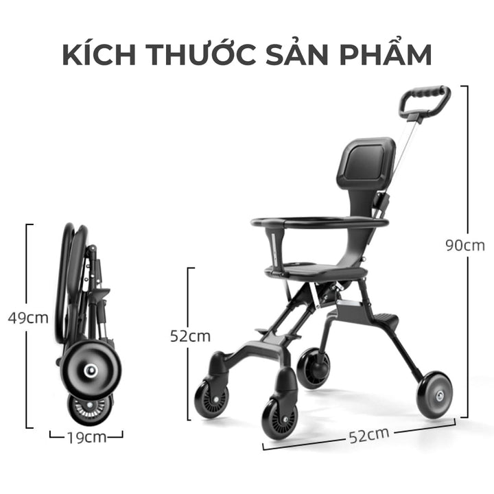 Xe đẩy du lịch gấp gọn siêu nhẹ JT05 - Kidsmove - Thế giới xe của bé