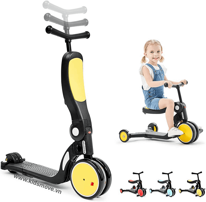 xe scooter đa năng 5 trong 1 Roadstar freekids bebehoo cho bé 2-6 tuổi có cần đẩy