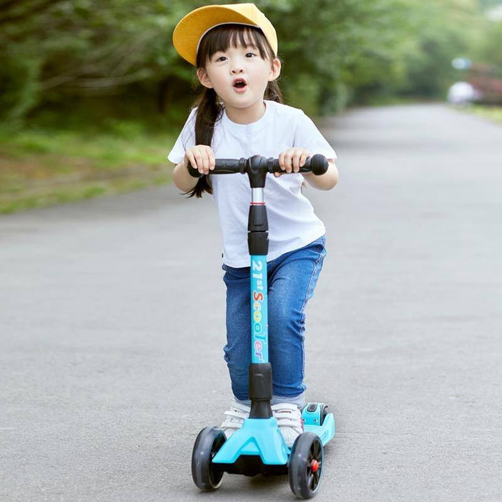 xe trượt scooter 3 bánh có đèn led 21st scooter SPINE cho bé trai và bé gái tphcm 3-14 tuổi có thể gấp gọn 